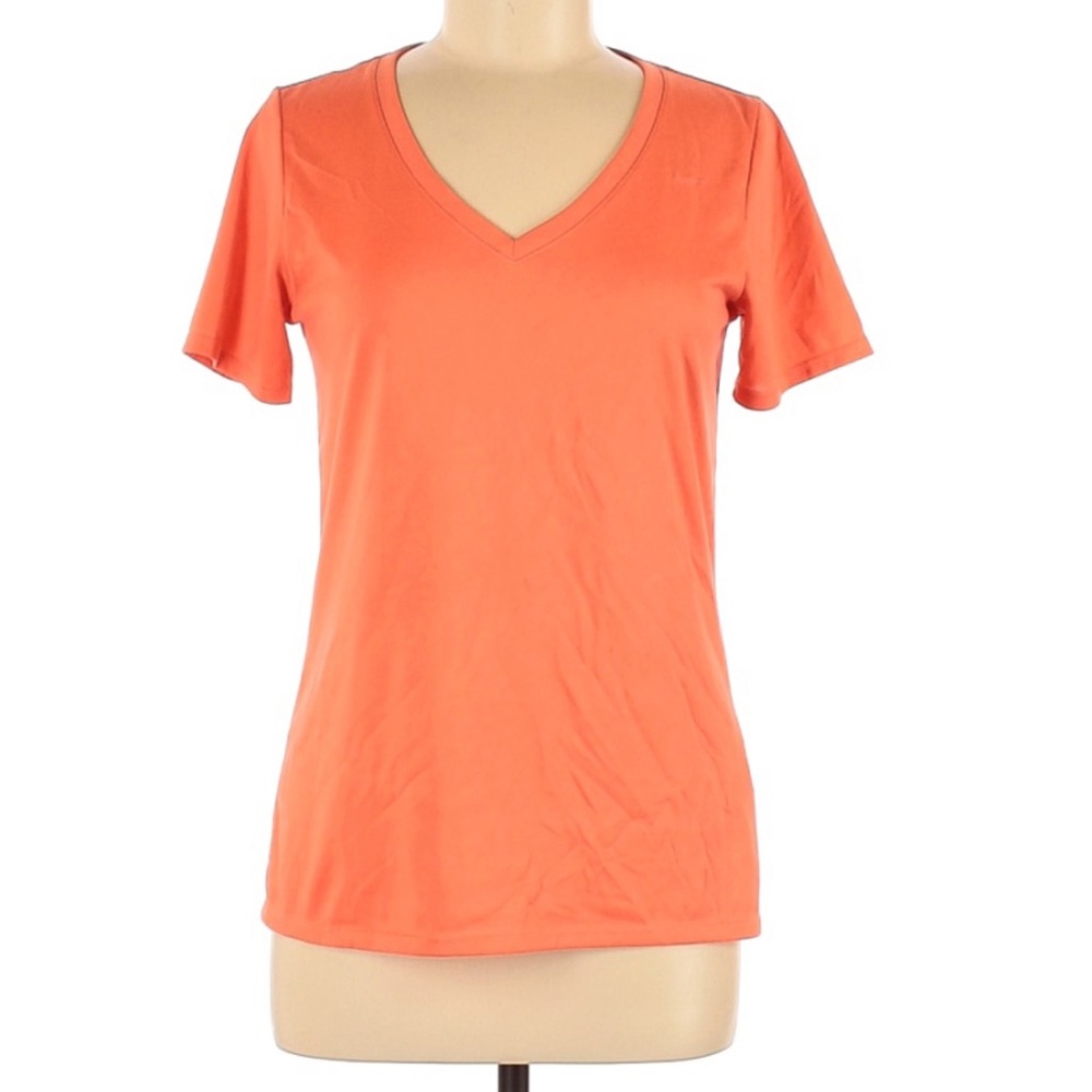 Nike Dri-Fit V-Neck Athletic Workout Running Yoga Active Short Sleeve Tee - Picture 2 of 11